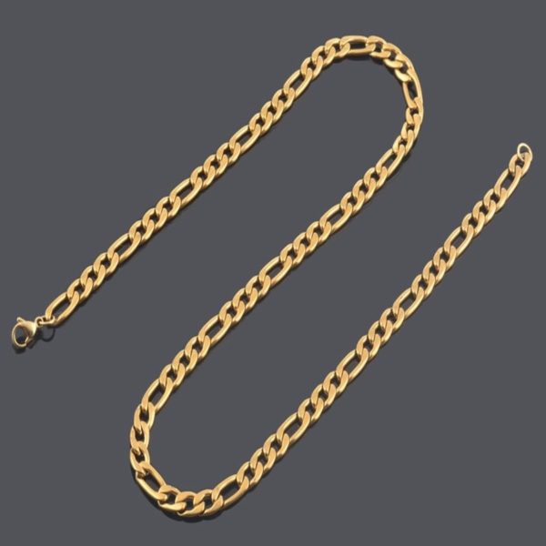Figaro fazonú nemesacél nyaklánc ezüst fazonban 60 cm 6 mm széles-05