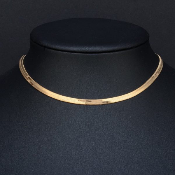 Nemesacél-nyaklánc-arany-fazonban