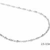 Elegance 2,5-3,5mm Különleges alakú láncszemekből álló nemesacél nyaklánc, ezüst színű női nyaklánc 46 cm-től 76 cm-ig választható 5 cm-ként